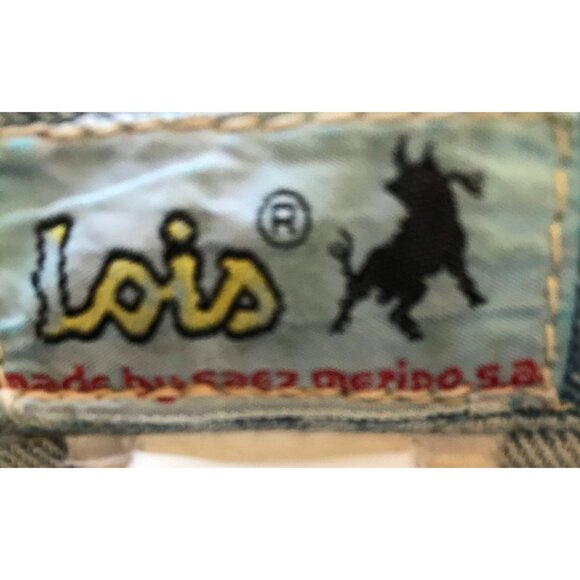 Vtg 1970's Lois Denim Jean Jacket Size S Made In Valencia Spain Bull Logo Size 4 - Picture 3 of 10